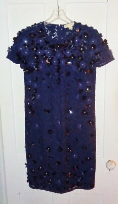 michael michael kors floral appliqué lace dress