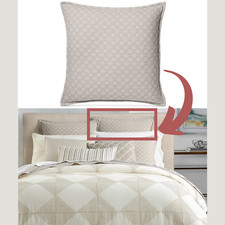 NEW Hotel Collection Diamond Embroidered 1 Euro European Sham Pillow Case 172