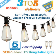 100FT Outdoor String Lights for Patio Waterproof Connectable ST38 LED Light