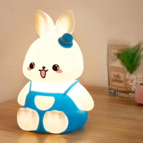 Lampada coniglio in silicone con batteria simpatica bambini luci notturne 5 colori led che cambiano - Foto 15 di 26