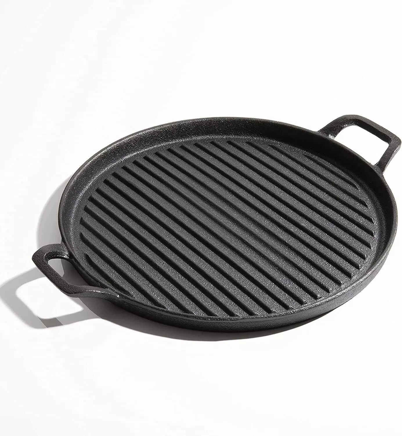 Large Pre-Seasoned Cast Iron Griddle Reversible Grill Pan with Handle Oven Safe