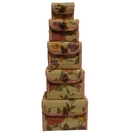 Storage Hamper Baskets set of 5 Handmade Jewellery Boxes Purple