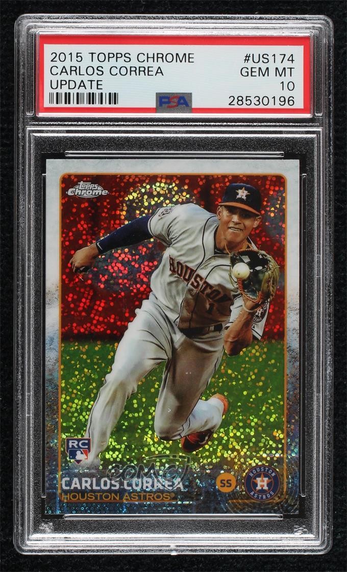 2015 Topps Chrome Update Mega Box Carlos Correa #US174 PSA 10 GEM MT tw0