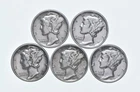 High Grade Lot 1936 1936 1930 1939 1937 Mercury Dime Collection *918