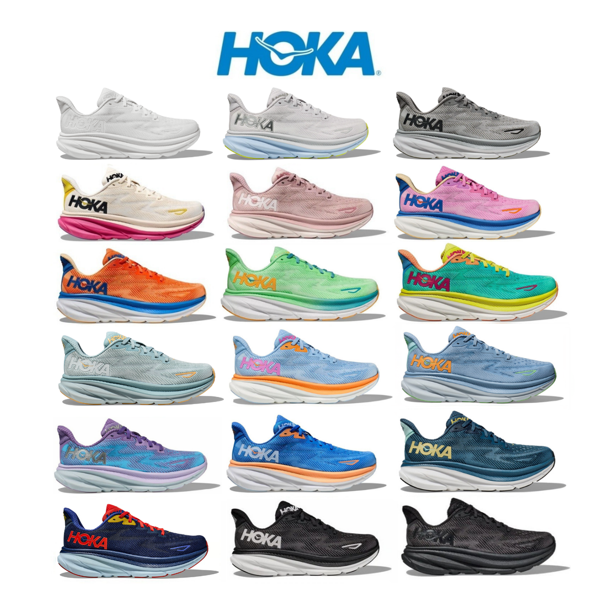 HOKA CLIFTON 9 (SIZES 5-12) Men display picture 1