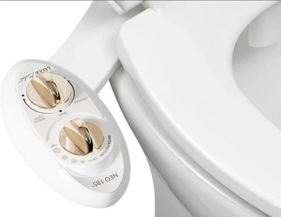 LUXE Bidet NEO 185 Gold - Self-Cleaning, Dual Nozzle, Non-Electric Bidet