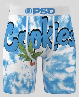 PSD Underwear x Cookies Happy HP Blue Tie Dye Men s Boxer Briefs Large