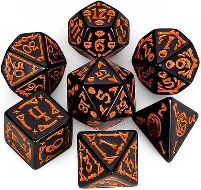QMAY DND Dice Polyhedral Dice Set - 7 Pieces for Dungeon and Dragons MTG RPG