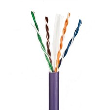 Image of 20M OF VIOLET CAT6 24AWG SOLID COPPER CORE U/UTP LSZH 4PAIR ULTIMA NETWORK CABLE