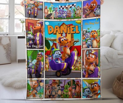 Personalized Go Dog Go Fleece Fleece Blanket, Disneyland Family