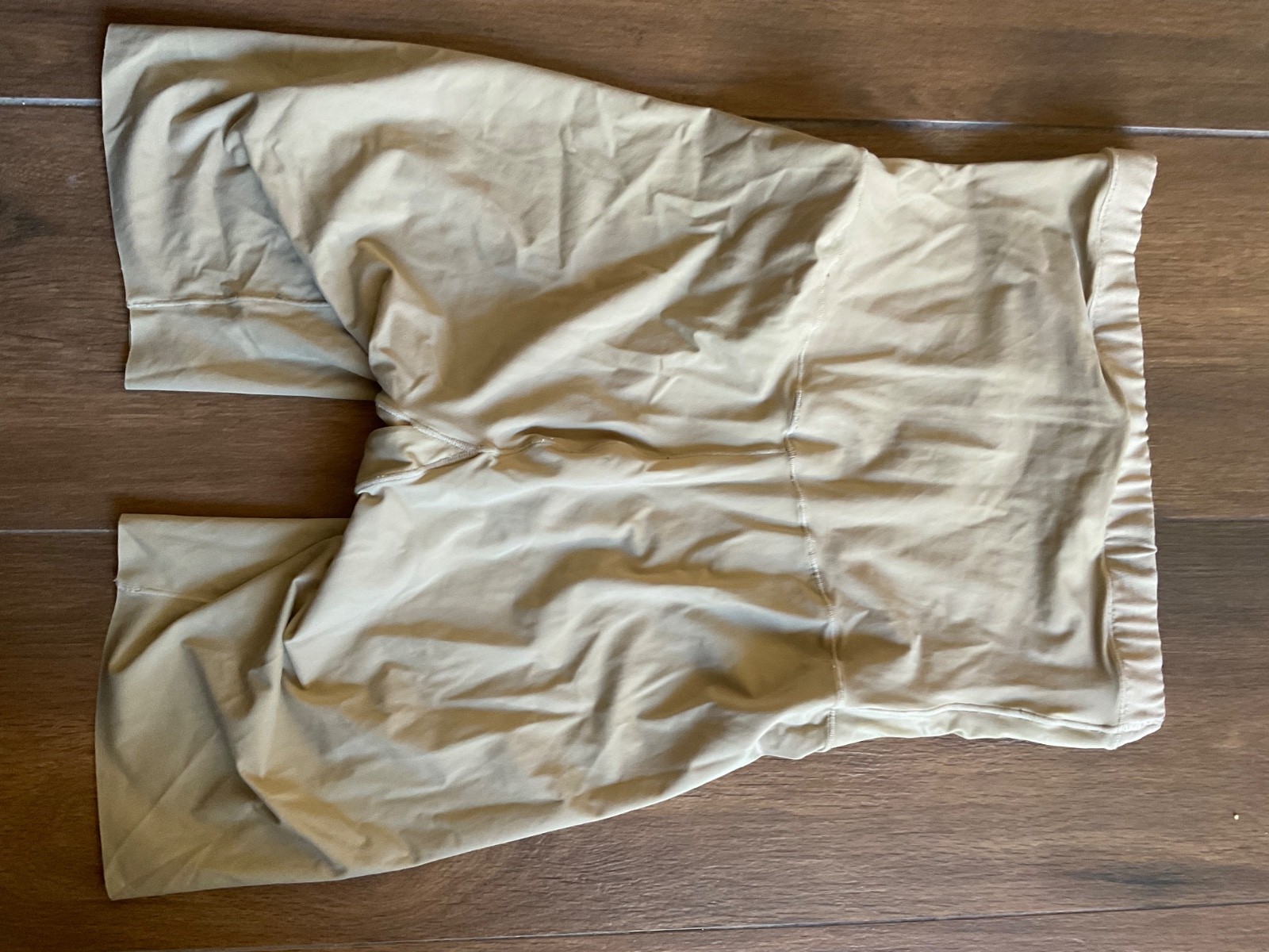 SHINY Vintage Beige Satin Long-Leg Girdle SHAPER Size Small