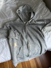 Vintage Gray YKK Zip Up Hoodie Sweatshirt, Size Women  s XS-S