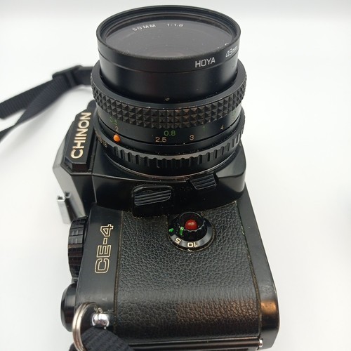 Chinon CE-4 fotocamera reflex pellicola 35 mm manuale con avvolgitore PW-610 e flash, difettosa - Foto 19 di 20