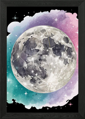 Celestial Moon Magic - Dreamy Water Framed Wall Art Poster Canvas Print Picture