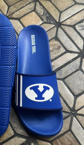 Byu Cougars FOCO Mens SIZE S 7-8 Legacy Sport Slide color blue white sandal NEW - Picture 10 of 10