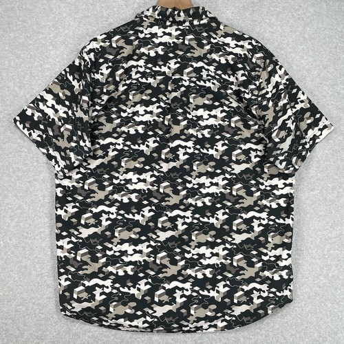 511 Tactical Shirt Mens L Black White Camo Lightweight Outdoor Snap Button Up - Picture 8 of 8