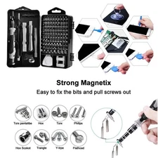 Magnetic Precision 115 in 1 Repair Screwdriver Set PC Phone Electronics Tool Kit