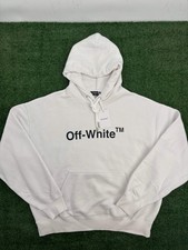 Off-White White Pullover Hoodie Size Large