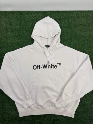Off-White White Pullover Hoodie Size Large