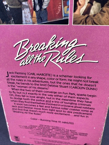 BREAKING ALL THE RULES - Orion Home Video (1984) - VHS - Foto 5 di 11