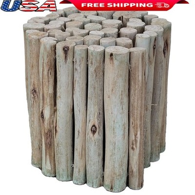 Eucalyptus Wood Lawn Edging Garden Border Durable Easy Install Flexible Design