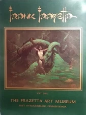 FRAZETTA "CAT GIRL", 18x24" FRAZETTA ART MUSEUM PRINT, 2001 VINTAGE NEW, NM-M