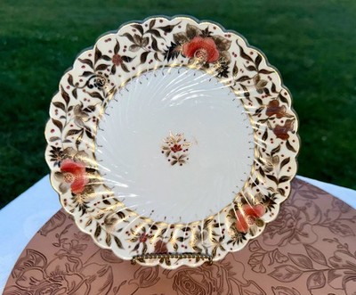 Antique W.T. Copeland & Sons Imari Pattern 2156 Scalloped 8-Inch Side Plate