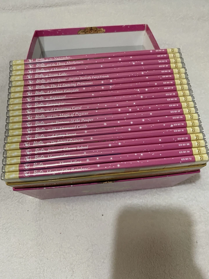 Barbie Movie Film Collection DVD Box Set  Jewellery Box and Mirror  COMPLETE - Image 3 of 4