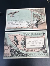 T. Outwater & Son Trade Card-Jewelry Store-Lockport, NY. S270