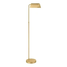 Wesleigh 59 in. Aged Brass Standard LED Indoor Floor Lamp 3 CCT Dimmer Switch