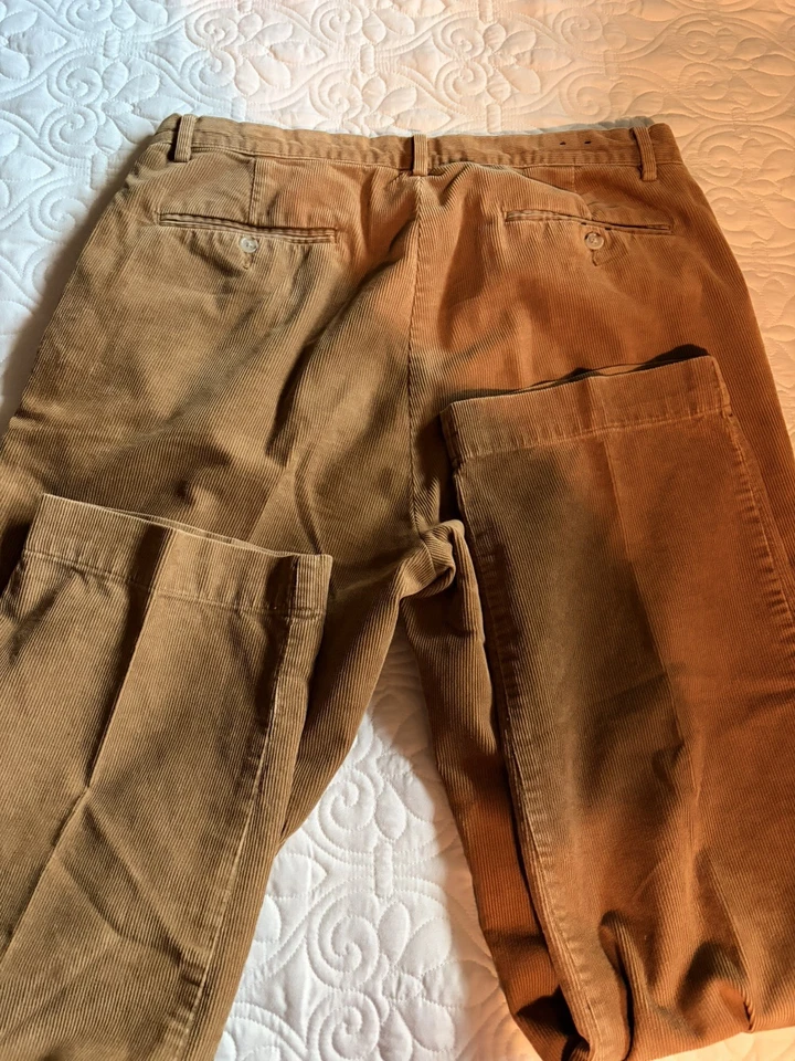 Vintage Polo Ralph Lauren Preston Pants Men 32x32 Brown Corduroy Straight - Image 3 of 4