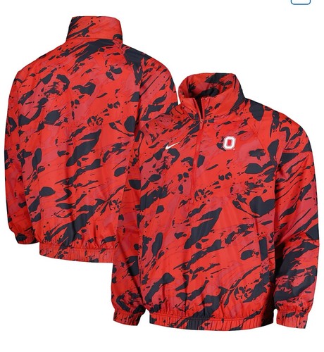 Nike Ohio State Buckeyes Mens Windrunner Anorak Jacket FN7907 Small Splatter New - Picture 2 of 15