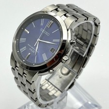 Seiko Radio Wave Solar Watch 7B52 0AH0 Mens Navy Dial wrist 15cm