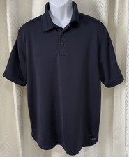 Champions Golf Duo Dry Polo Shirt Mens XL Navy Short Slv Polyester Moisture Wick