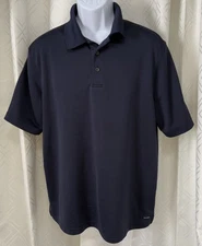 Champions Golf Duo Dry Polo Shirt Mens XL Navy Short Slv Polyester Moisture Wick