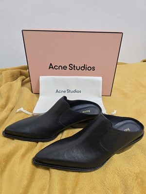 Acne Studios  Mules Women's Size 35 New Dustbag AD 0485 Black Leather 