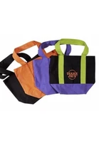 NEW TRADER JOE'S HALLOWEEN MINI CANVAS TOTE BAG - SET Of 4 -  READY TO SHIP!