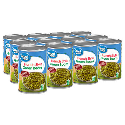 Great Value French Style Green Beans, 14.25 oz, 12 Cans