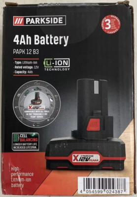 PARKSIDE LIDL Rechargeable Li-ION Battery 12V 4Ah PAPK 12 B3 X Team  compatible