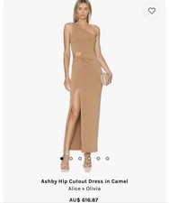 Alice + Olivia Women's Ashby Front Twist Hip Cutout Dress US 6/AU 10 / UK 10 new