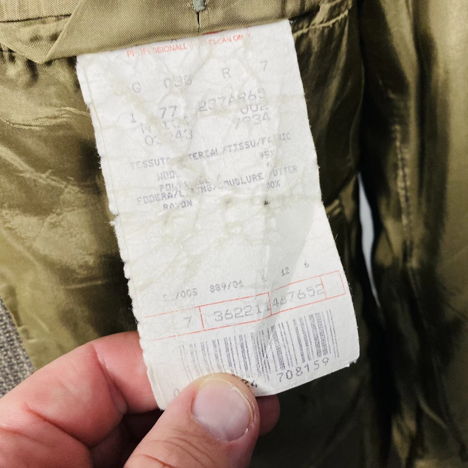 Ejemplo x Abrigo Deportivo Missoni 38R Para Hombres Beige Glen Cuadros 100% Lana Tres Botones Foto 4 de 4