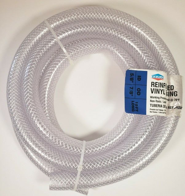 EZFLO 98629 PVC Clear Vinyl Tubing 7/8 Inch OD 10 FT for sale online