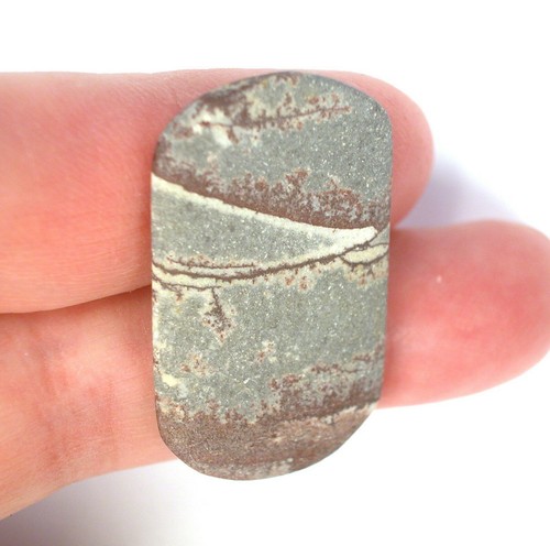 DVH Sonora Dendritic Jasper Rhyolite Matte Cabochon 33x20x3 (8684) - Picture 3 of 3