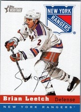 2000-01 Topps Heritage #56 Brian Leetch New York Rangers