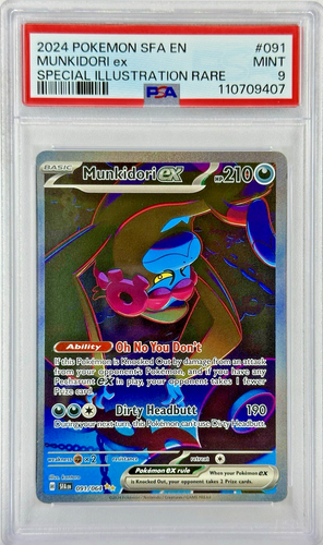 PSA 9 SFA EN Munkidori ex #91 SIR - 2024 Pokemon Sv: Shrouded Fable 091/064
