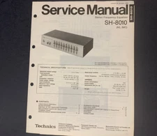 Technics SH-8010 Stereo Frequency Equalizer ORIGINAL Service Manual 1979