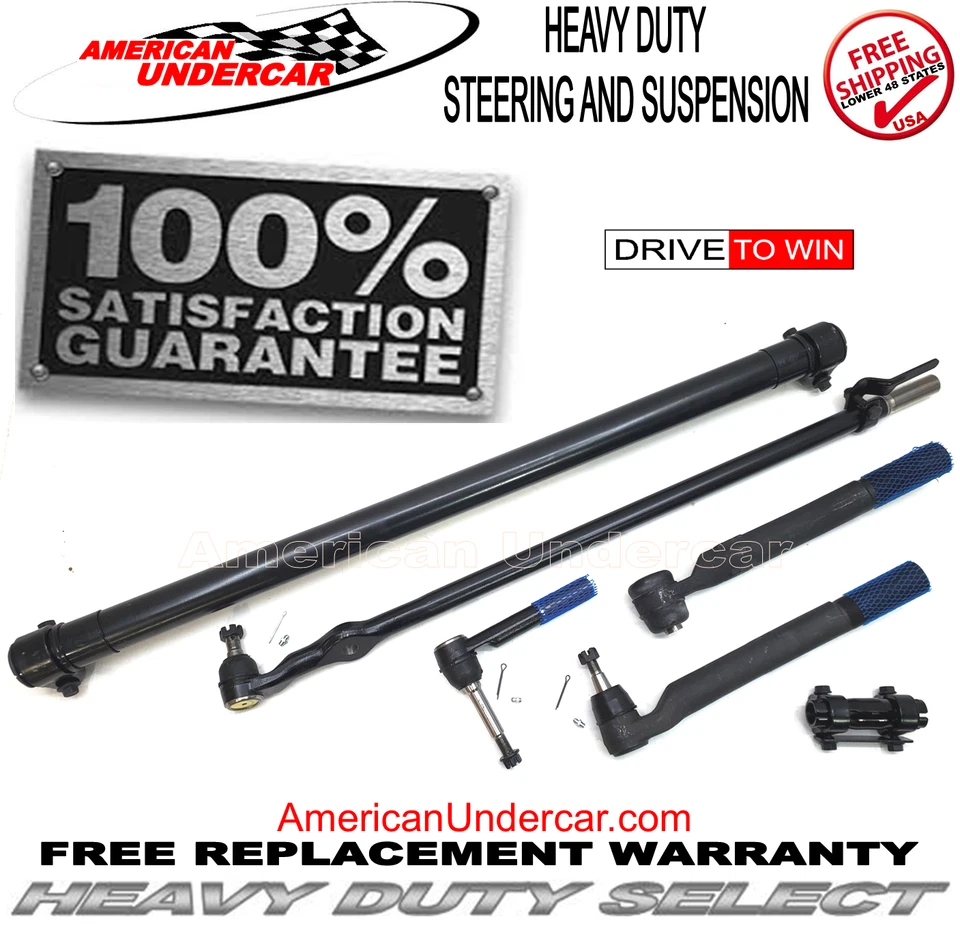 Ford F450 F550 Super Duty 4x4 2011-2019 HD Drag Link Tie Rod Sleeve Steering Kit - Image 2 of 4