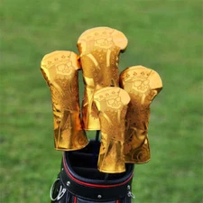 Playing Card Golden King Golf 1/3/5/UT Golf Club Driver Fairway Wood Headcover