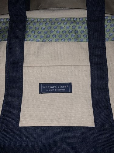 Vineyard Vines Tote Classic Custom Collection 13.5 X 10 Canvas Bag - Picture 2 of 7