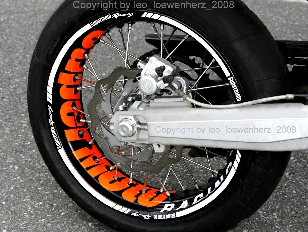 Rim Sticker Supermoto Wheel Set Rims KTM 690 Smc-R Smcr LC4 SMR EXC 450 500